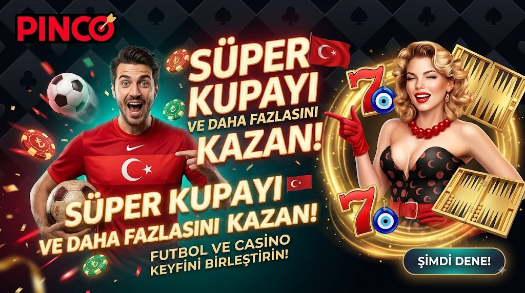 Pinco casino bonus ve giriş temalı görsel